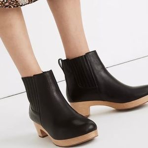 Madewell clog boot in leather